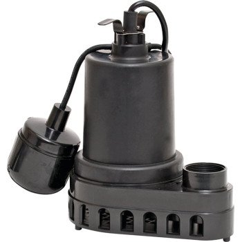 Superior Pump 92370 Sump Pump, 4.1 A, 120 V, 0.33 hp, 1-1/2 in Outlet, 48 gpm, Thermoplastic
