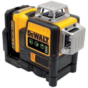 DeWALT DW089LG-QU Laser Level, 165 ft, +/-0.125 in Accuracy, Green Laser