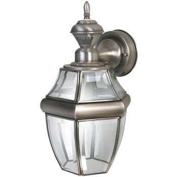 Heath Zenith Dualbrite Series HZ-4166-SA Motion Activated Decorative Light, 120 V, 100 W, Incandescent Lamp