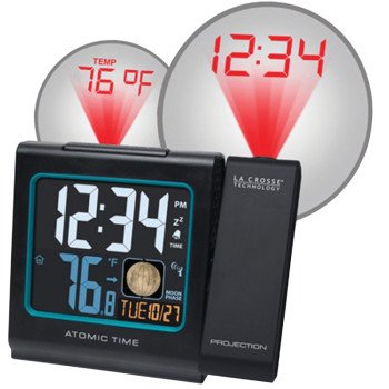 La Crosse 616-146A Alarm Clock, Alkaline Battery, AAA Battery, Digital Display, Plastic Case, Black Case