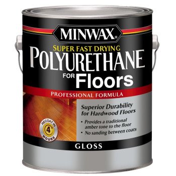 Minwax 130200000 Polyurethane, Gloss, Liquid, Clear, 1 gal, Can