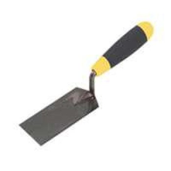 M-D 49120 Margin Trowel, 5 in L Blade, 2 in W Blade, Carbon Steel Blade, Ergonomic Handle, Hardwood Handle