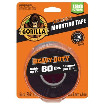 Gorilla 102441 Mounting Tape, 120 in L, 1 in W