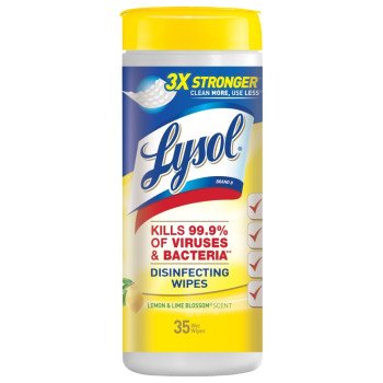 Lysol 1920081145 Disinfecting Wipes Can, Lemon Lime Blossom, Clear