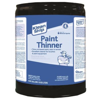Klean Strip CKPT94402CA Paint Thinner, Liquid, Aromatic Hydrocarbon, Water White, 5 gal, Can