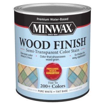 Minwax 117100000 Wood Stain, Semi-Transparent, White Tint, Liquid, 32 fl-oz