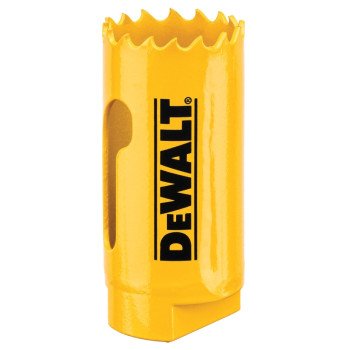 DeWALT DAH180018 Hole Saw, 1-1/8 in Dia, 1-3/4 in D Cutting, 1/2-20 Arbor, 4/5 TPI, HSS Cutting Edge