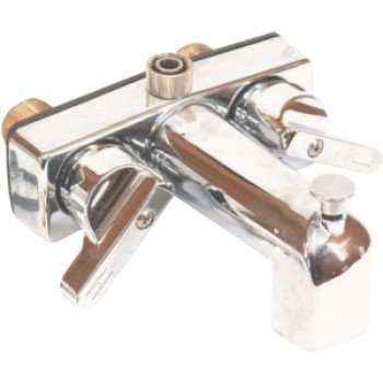 US Hardware P-670B Tub and Shower Diverter, 2 -Faucet Handle, Center Mounting, Brass, Chrome