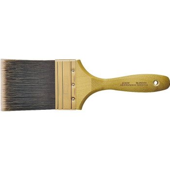 Purdy Swan Pro-Extra 144400740 Square Edge Wall Brush, 5-3/4 in L Handle, Beavertail Handle, Stainless Steel Ferrule