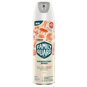 FamilyGuard 00859 Disinfectant, 17.5 oz Aerosol Can, Citrus