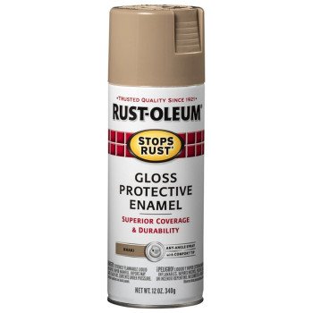 Rust-Oleum 249032 Rust Preventative Spray Paint, Gloss, Khaki, 12 oz, Can