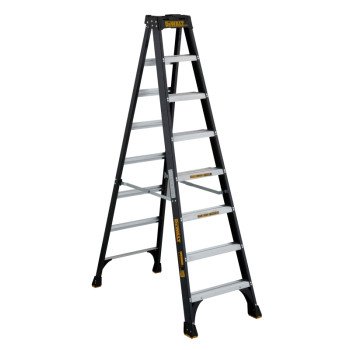 DeWALT by Louisville DXL3010-08 Step Ladder, 147 in Max Reach H, 7-Step, 300 lb, Type IA Duty Rating, 3 in D Step
