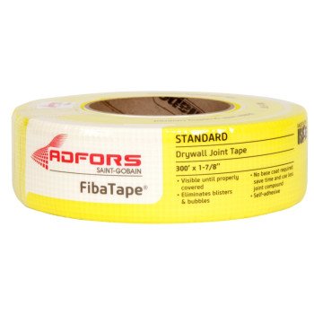 Adfors FDW8663-U Drywall Tape Wrap, 300 ft L, 1-7/8 in W, 0.3 mm Thick, Yellow