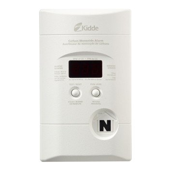 Kidde 900-0076-05 Carbon Monoxide Alarm, 10 ft, +/-30 % Accuracy, 4 to 15 min Response, Digital Display, 85 dB