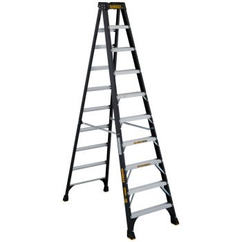 DeWALT by Louisville DXL3010-10 Step Ladder, 170 in Max Reach H, 9-Step, 300 lb, Type IA Duty Rating, 3 in D Step