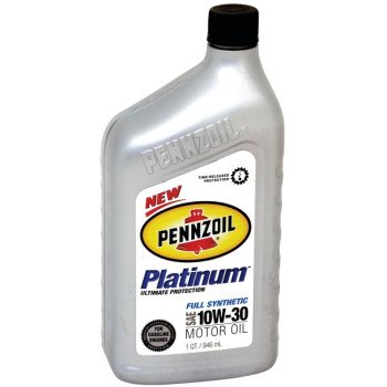 Pennzoil Platinum 550022687/5063686 Motor Oil, 10W-30, 1 qt Bottle