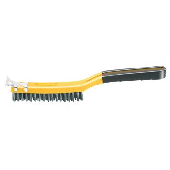 Allway Tools SB319/SS Wire Brush with Scraper, Stainless Steel Bristle, 14 in OAL