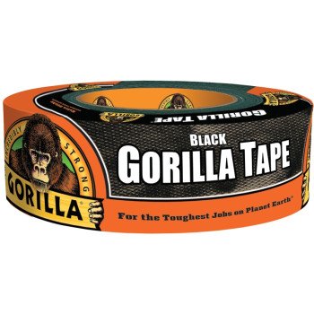Gorilla 105629 Gorilla Tape, 30 yd L, 1.88 in W, Polyethylene Coated Cloth Backing, Black