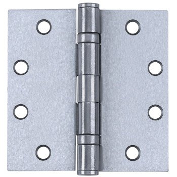 Tell Manufacturing H4040 Series HG100319 Square Hinge, 4 in H Frame Leaf, 0.085 in Thick Frame Leaf, Stainless Steel