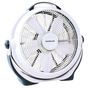 Lasko Wind Machine 3300 Portable Room Fan, 120 V, 20 in Dia Blade, 5-Blade, 3-Speed, 4750 cfm Air, Gray