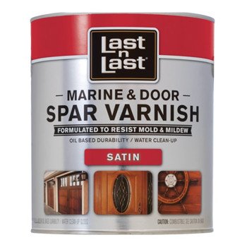 Last n Last 94104 Marine and Door Spar Varnish, Satin, 1 qt