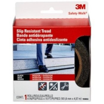 3M Safety-Walk 7636NA Safety and Ladder Tread, 180 in L, 4 in W, Black