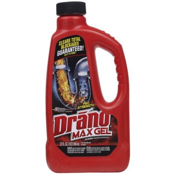 Drano Max Gel 00117 Clog Remover, Liquid, Natural, Bleach, 32 oz Bottle