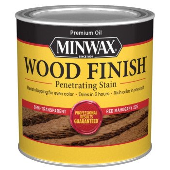 Minwax 222504444 Wood Stain, Red Mahogany, Liquid, 0.5 pt, Can