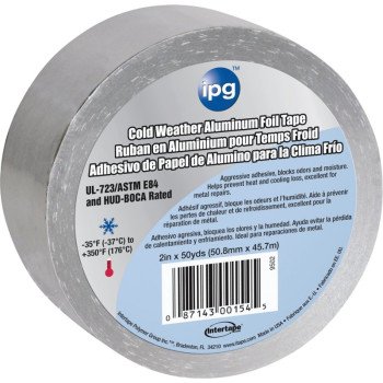 IPG 9503 Foil Tape with Liner, 50 yd L, 3 in W, Aluminum Backing