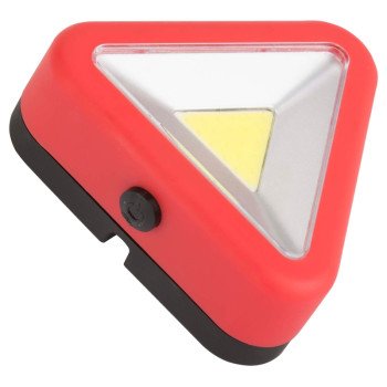 PowerZone 12620 COB LED Triangle Work Light, Red Reflector, ABS/PS Reflector, 3-1/4 in W Reflector