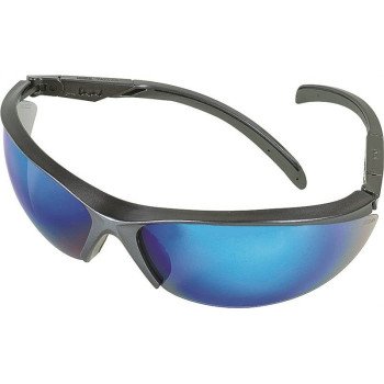 MSA 10083086 Essential Adjust Safety Glasses, Anti-Fog Lens, Metal Frame, Blue Gray Frame