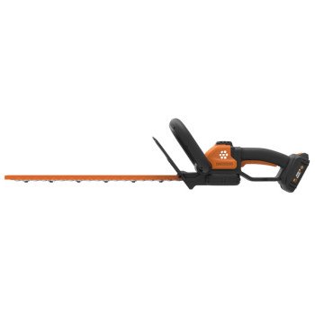 Worx WG261 Hedge Trimmer, Battery Included, 20 V, Lithium-Ion, 3/4 in Dia x 22 in L Cutting Capacity, D-Grip Handle