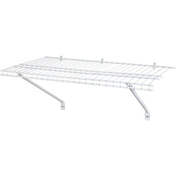 ClosetMaid 1031 Shelf Kit, 60 lb, 36 in L, 12 in W, Steel, White