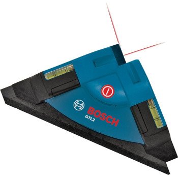 Bosch GTL2 Square Laser Level, 30 ft, +/-1/2 in Accuracy, 2-Beam