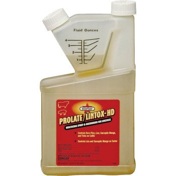 Starbar PROLATE/LINTOX-HD 64580 Insecticide Spray and Backrubber, Liquid, Light Amber/Medium Brown, 1 qt Bottle