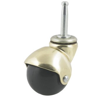 Dh Casters C-H20S1BR Ball Caster, 2 in Dia Wheel, Rubber Wheel, 90 lb
