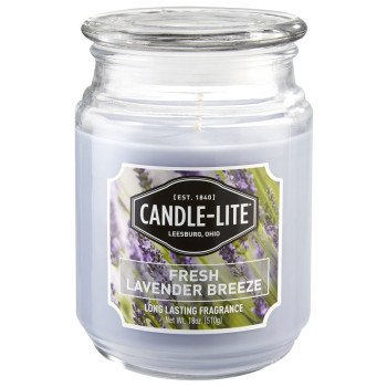 Candle-Lite 3297404 Scented Candle, 18 oz, Fresh Lavender Breeze