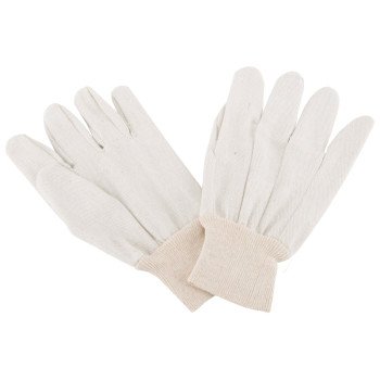 Diamondback GV-5221-3L Clute-Cut Work Gloves, One-Size, Straight Thumb, Knit Wrist Cuff, 70% Cotton 30% Polyester, 8 oz