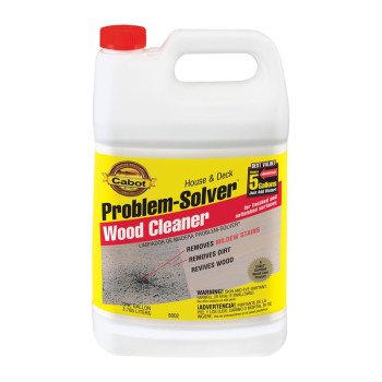 Cabot Problem-Solver 140.0008002.007 Wood Cleaner, Liquid, Cloudy White, 1 gal, Jug