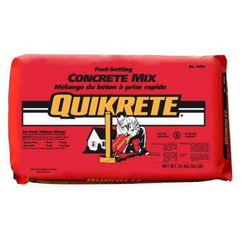 Quikrete 100425 Concrete Mix, Brown/Gray, Granules, 25 kg Bag