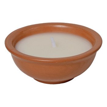 Seasonal Trends Y2646/Y2404 Terracotta Candle, Bowl, Terracotta, Citronella, 34 to 39 hrs Burn Time Carton