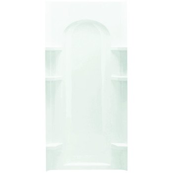 Sterling Ensemble 72202100-0 Shower Back Wall, 72-1/2 in L, 36 in W, Vikrell, High-Gloss, Alcove Installation, White