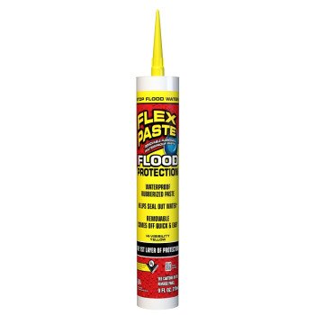Flex Paste Flood Protection RPSYELR10 Rubberized Adhesive, Paste, Yellow, 9 oz, Cartridge