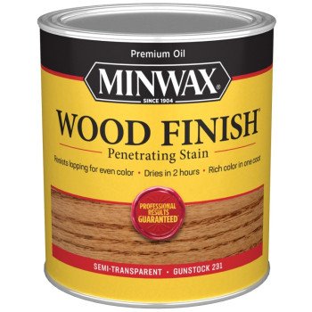 Minwax 700454444 Wood Stain, Gunstock, Liquid, 1 qt, Can