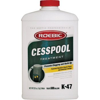 Roebic K-47 Cesspool Bacteria Treatment, Liquid, Straw, Earthy, 1 qt