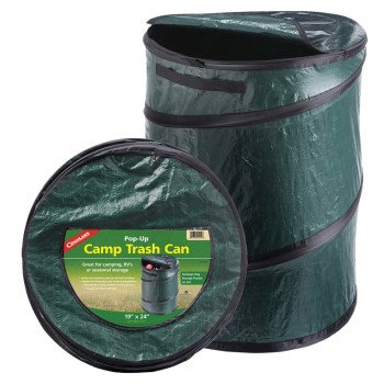 Coghlan's 1219 Trash Can, 33 gal, Polyethylene, Green
