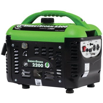 Lifan ES2200SC Portable Generator, 17 A, 120 V, 2200 W Output, Gasoline, 1 gal Tank, 6 hr Run Time, Recoil Start