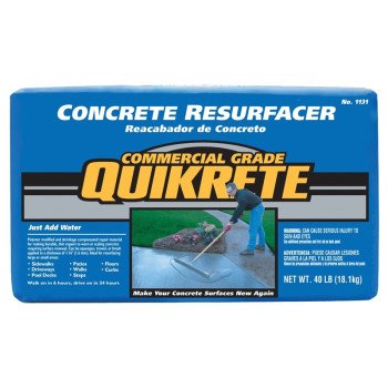 Quikrete 113143 Concrete Resurfacer, Granules, Gray/Gray-Brown, 40 lb Bag