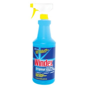 Windex 08521 Glass Cleaner, 32 oz Bottle, Liquid, Pleasant, Blue