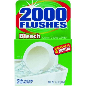 2000 Flushes 290071 Toilet Bleach Tablet, 1.75 oz, Very Slight Pungent, Off-White